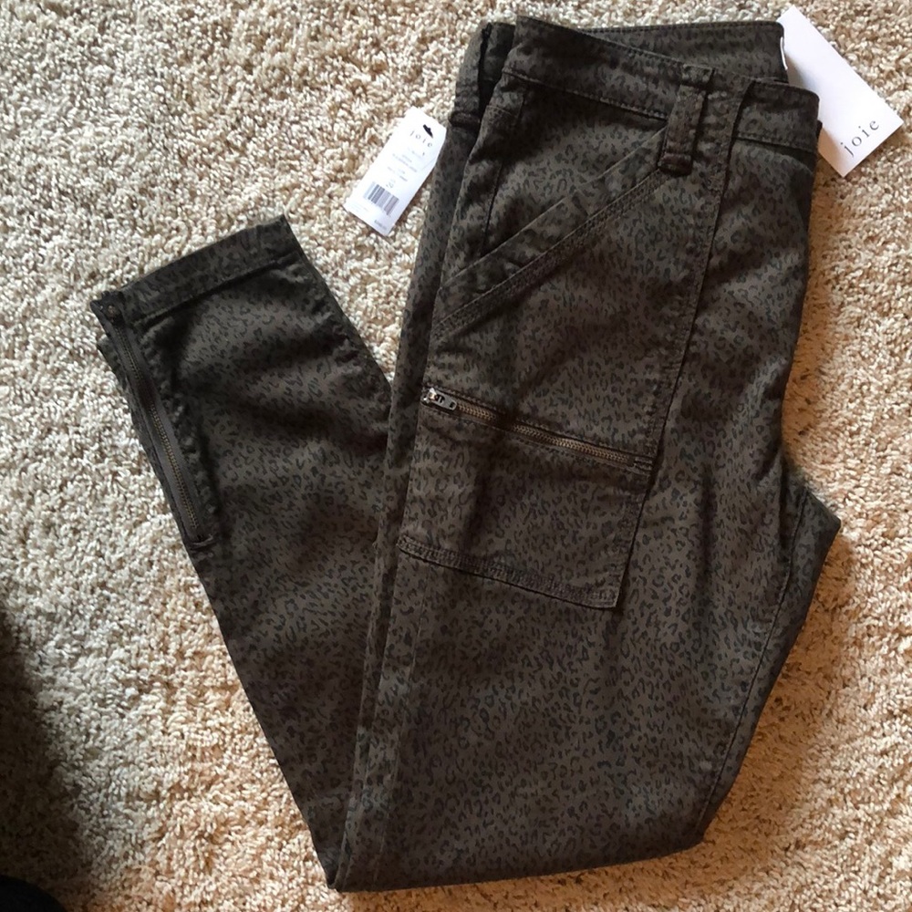 Army green and black cheetah pants